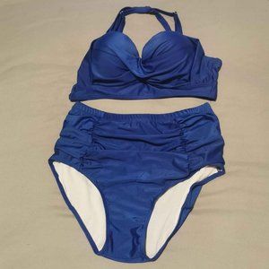 Blue High-Waisted Bikini